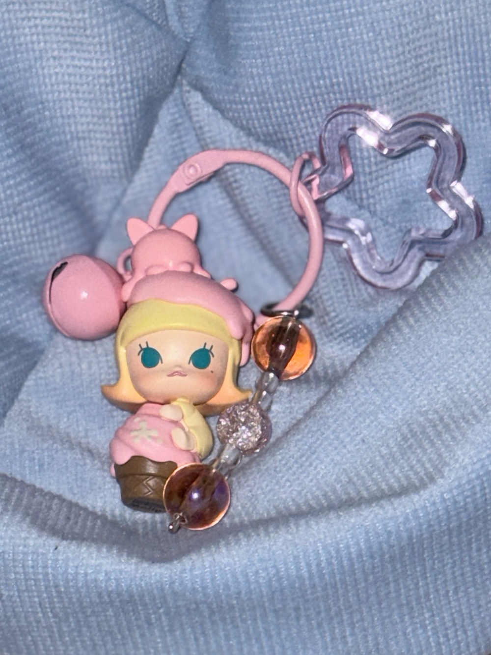 POP MART Bean Molly Custom Keychain Charm – Authentic